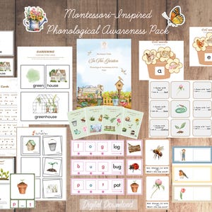 Montessori Style &quot;In The Garden&quot; Phonological Awareness Pack 3-7 years