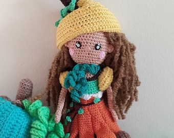 Pumpkin Amigurumi doll crochet pattern