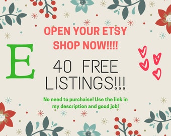 40 free listings, 40 free listings for shop, free Etsy ads