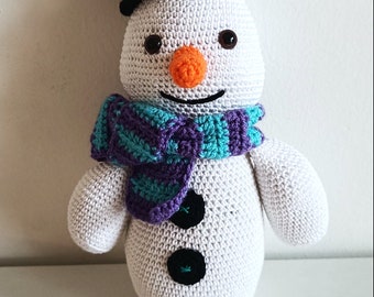 Snowy Amigurumi snowman crochet pattern