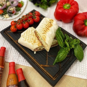 Small Burnt Oak Serving Board - wooden serving board - serving board wood - cutting board - wood cutting board - rustic cutting board