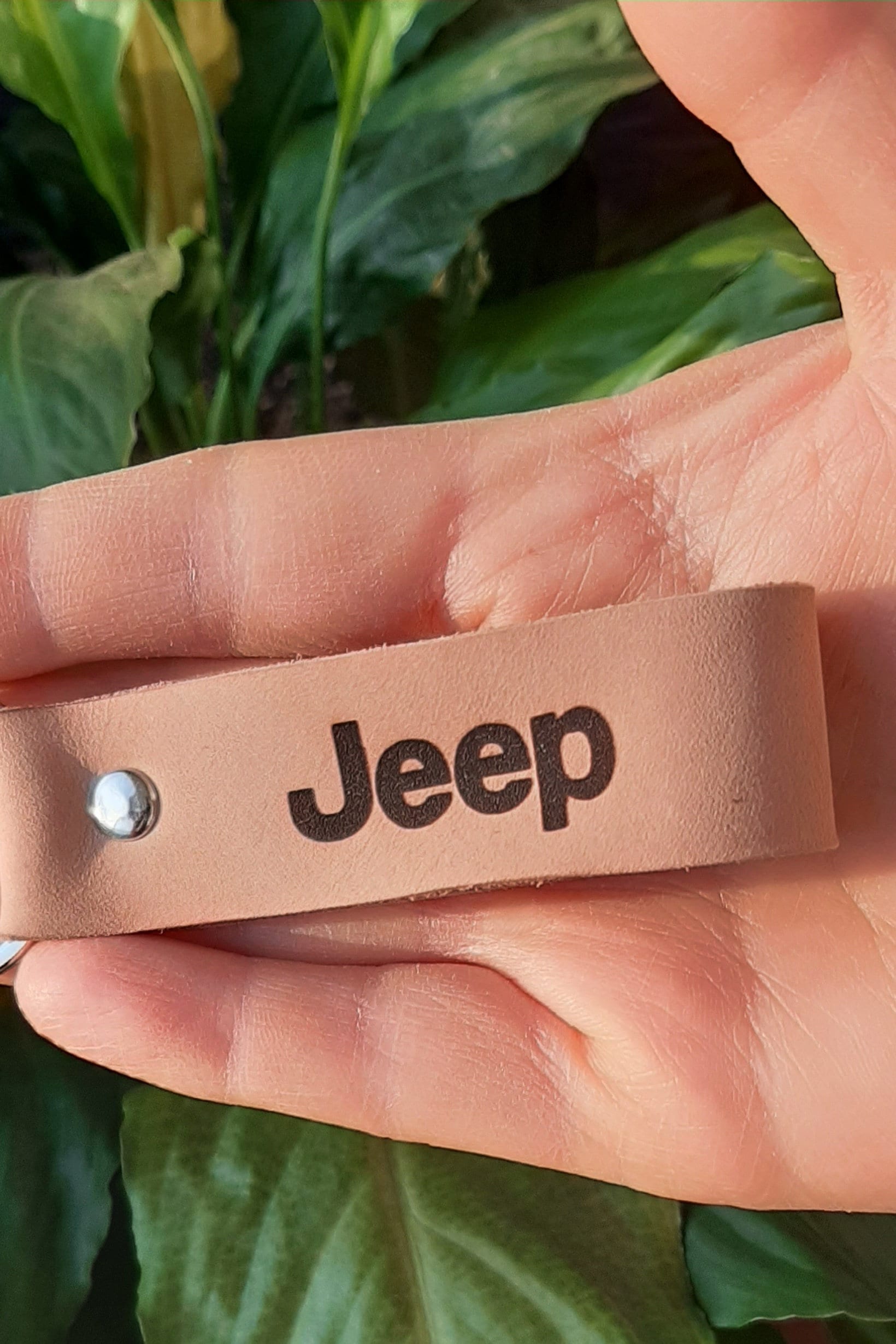 Personalized Leather keychain Jeep key fob Leather Car Etsy