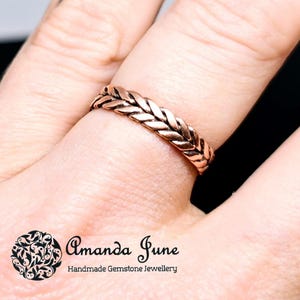 Copper Ring Celtic Braid Knot Wedding Band His and Hers Anti Tarnish Coated Gift Boxed Gifts