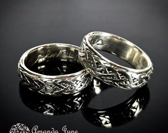 Sterling Silver Ring Celtic Braid Knot Wedding Band Gift Boxed With Engraving Option