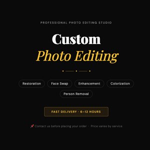 Photo Editing Service, Restoration, Skin Retouch