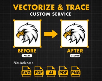 Custom Vectorize service, Image To Vector, Image Vectorize, redraw service, Upscale, Improve Image Quality