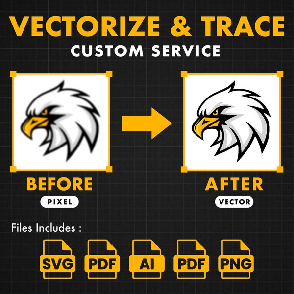 Custom Vectorize service, Image To Vector, Image Vectorize, redraw service, Upscale, Improve Image Quality