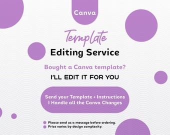 Canva Template Editing Service