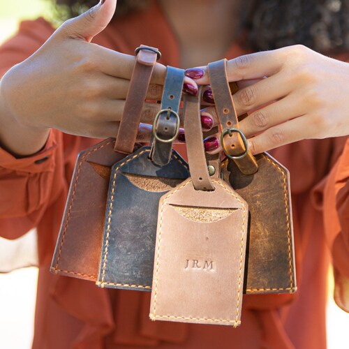 Personalized Leather Luggage Tags/wedding Favors Etsy