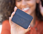 Personalized Mens Wallet, Leather Wallet, Front Pocket Slim Design Leather Wallet, Minimalist Credit Card Wallet, Christmas Wallet for Him