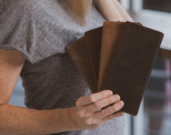 Gepersonaliseerde chequeboekomslag, lederen chequeboek, chequeboekportemonnee en houder, chequeboekhoes, aangepast chequeboek, cadeau voor hem, cadeau voor haar