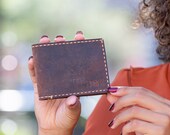 Mens Bifold Leather Wallet, Personalized Classic Bifold Wallet, Slim Leather Wallet, Handmade wallet, Minimalist Wallet, Gift For Him