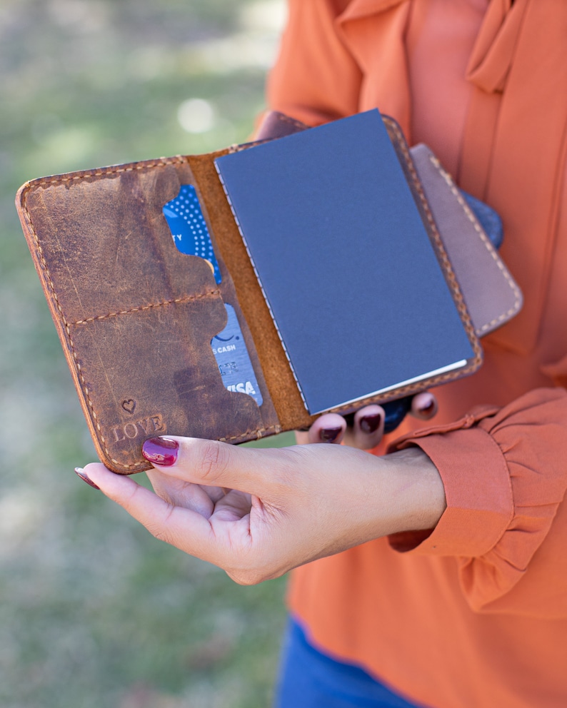 Personalized Passport Cover, Leather Passport Holder, Handmade Passport Wallet, Leather Passport Sleeve, wanderlust gift, traveler's gift image 10