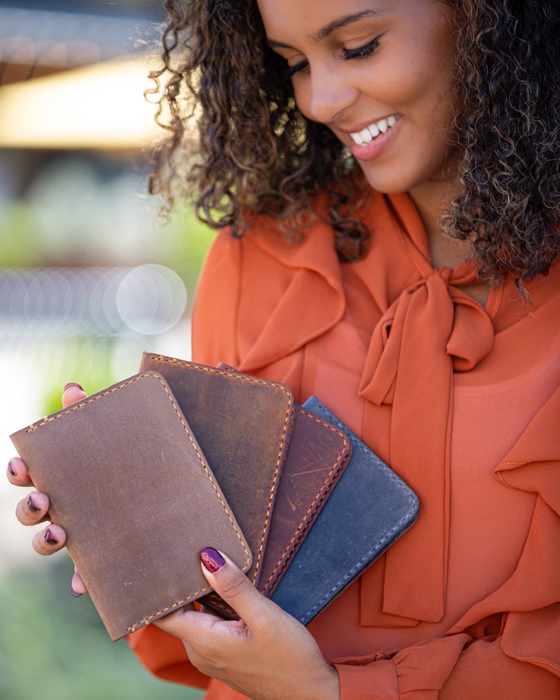 Personalized Passport Cover, Leather Passport Holder, Handmade Passport Wallet, Leather Passport Sleeve, wanderlust gift, traveler's gift image 3