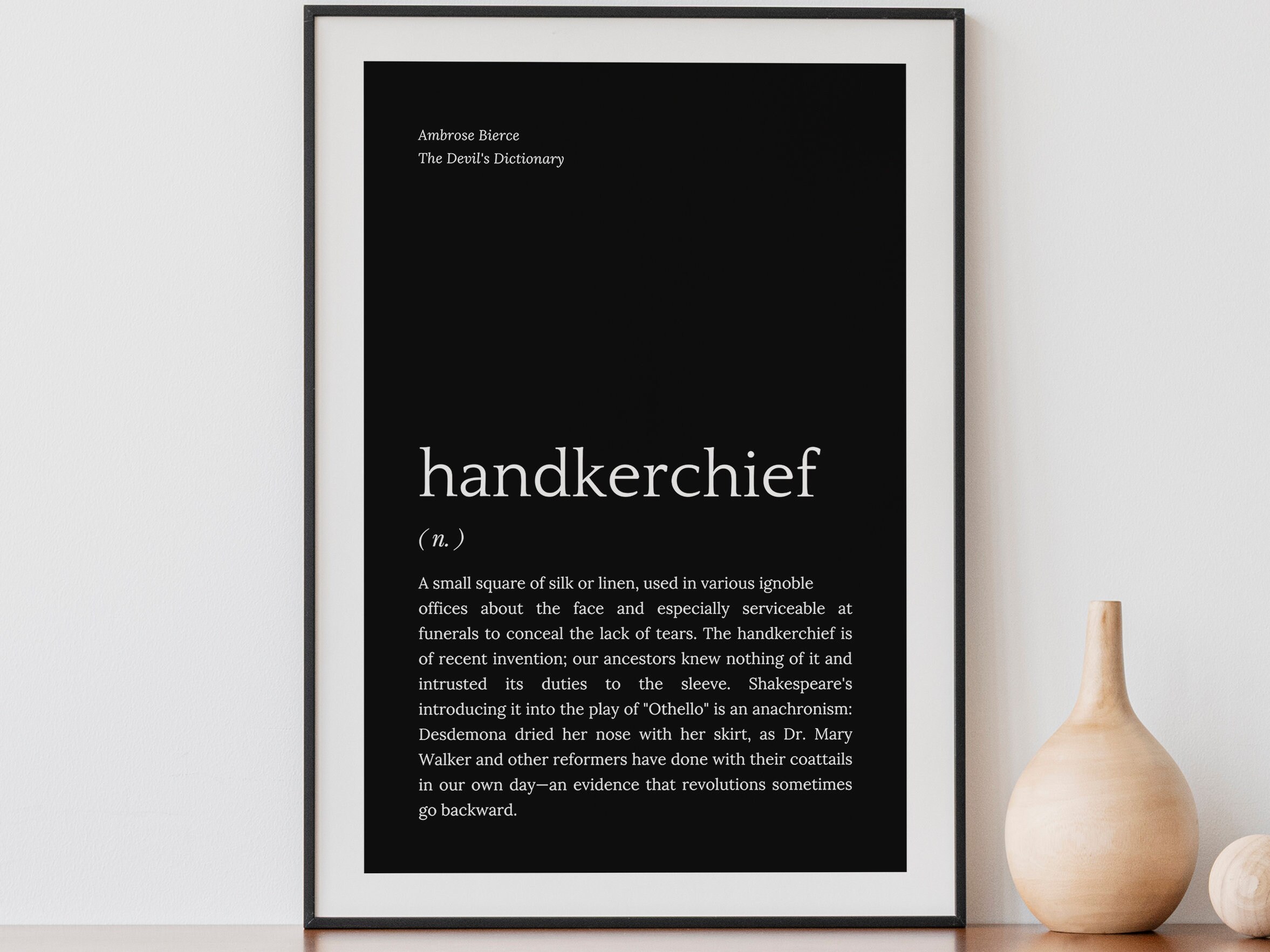 Handkerchief Definition Sign, Funny Gifts for Women Etsy