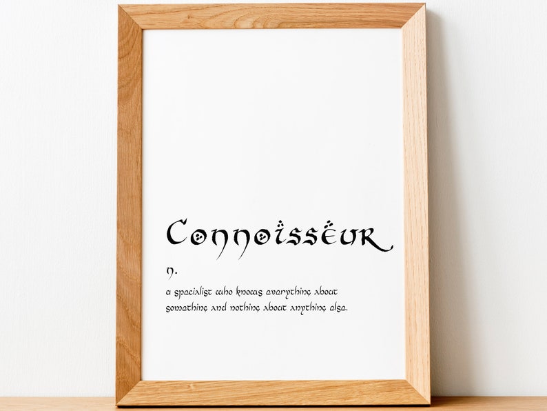 Connoisseur Definition Poster Wine Tasting Printable Etsy