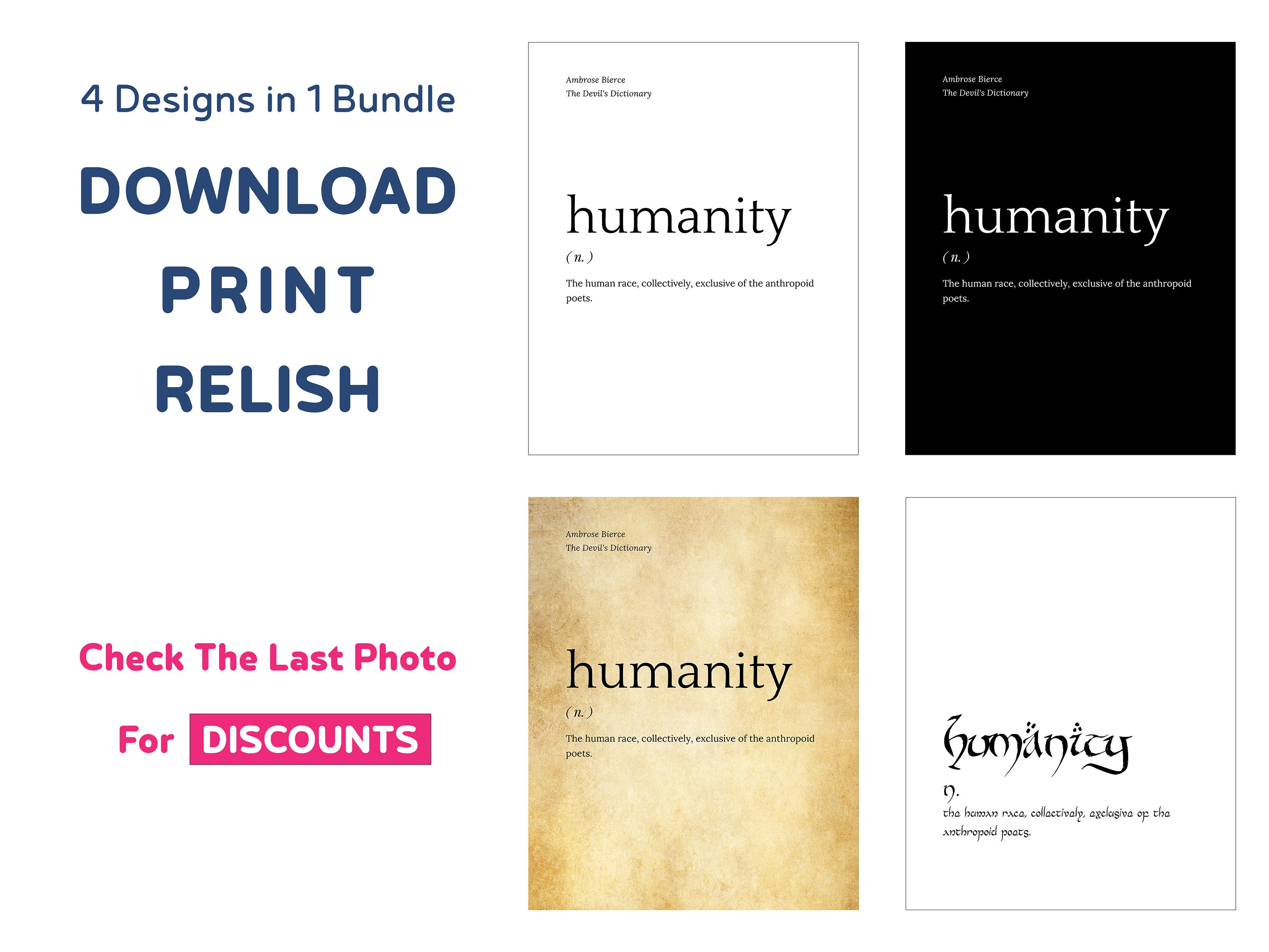 Humanity Definition Hilarious Home Decor Dictionary Poster Etsy