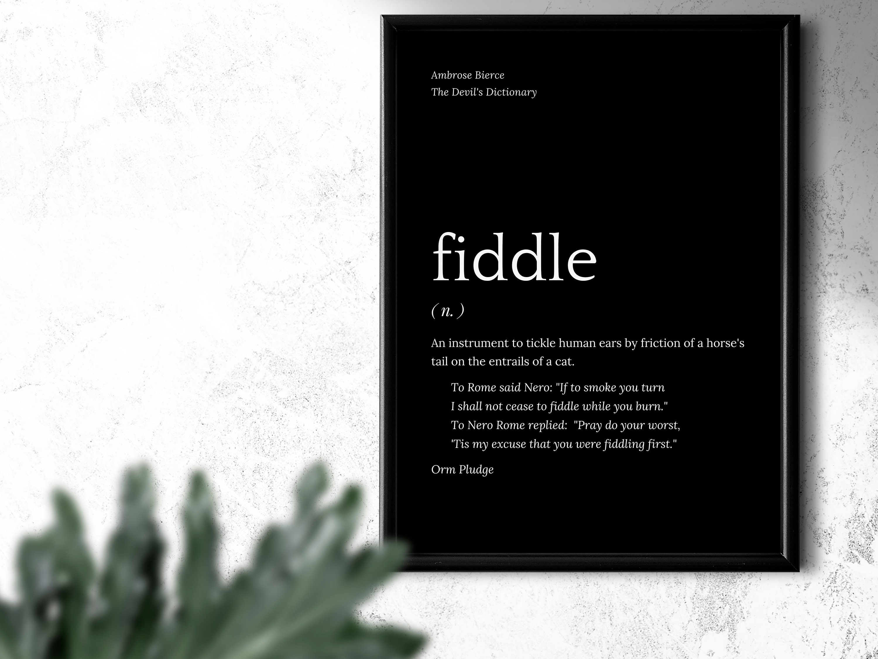 Fiddle Definition Quote Joke Printable Wall Art Violin Gift Etsy