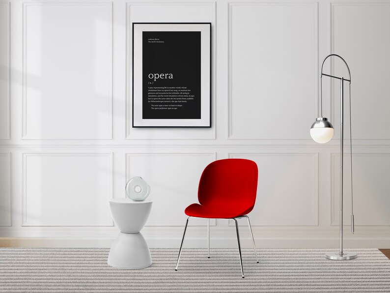 Opera Definition Printable, Dictionary Page Art Etsy