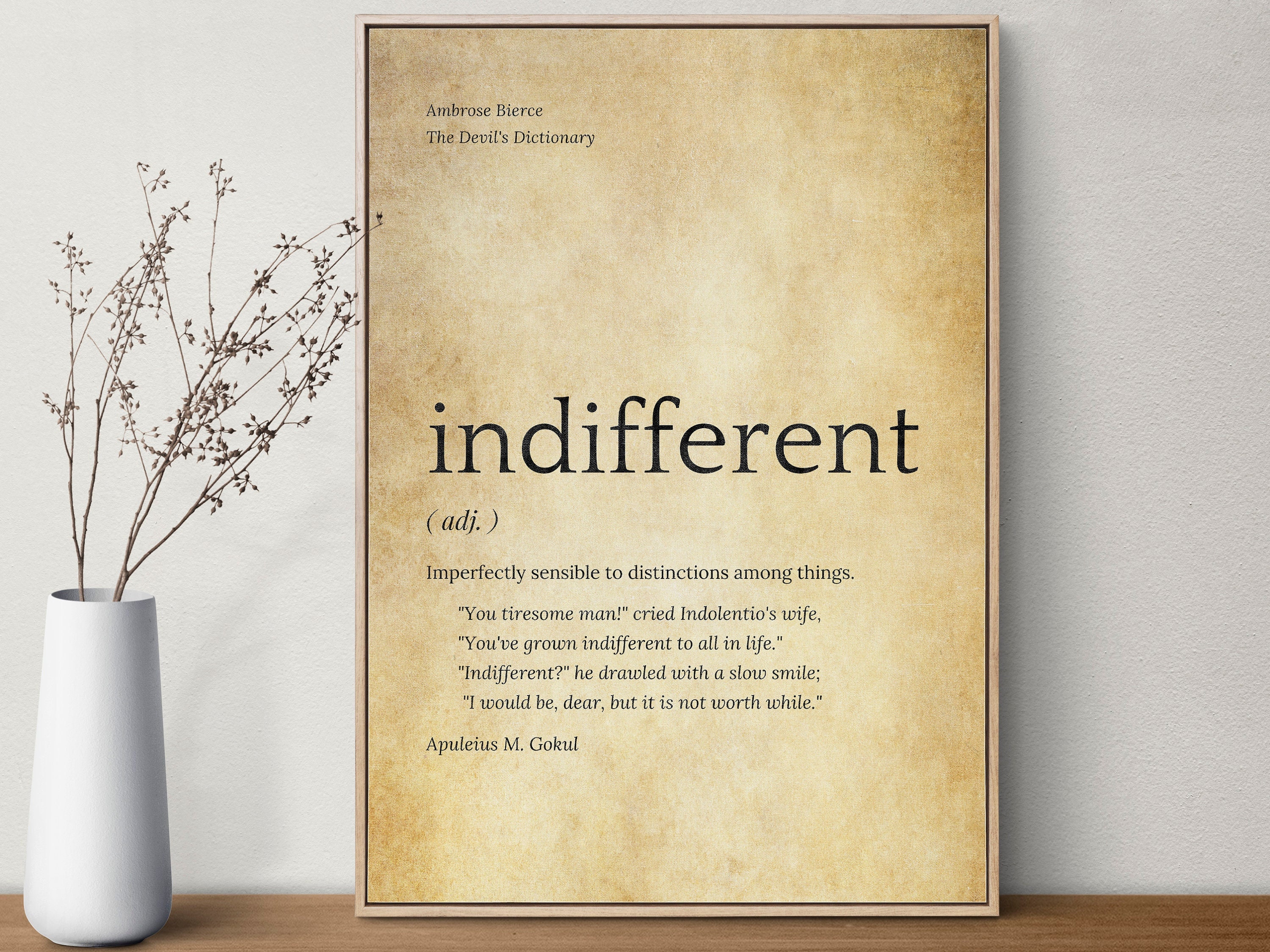 What does cheap indifferent mean