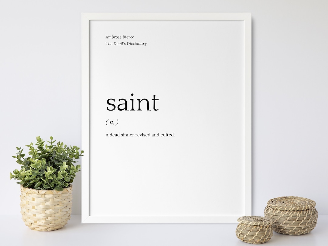 Saint Definition Print Funny Wall Decor Saint (Download Now) Etsy