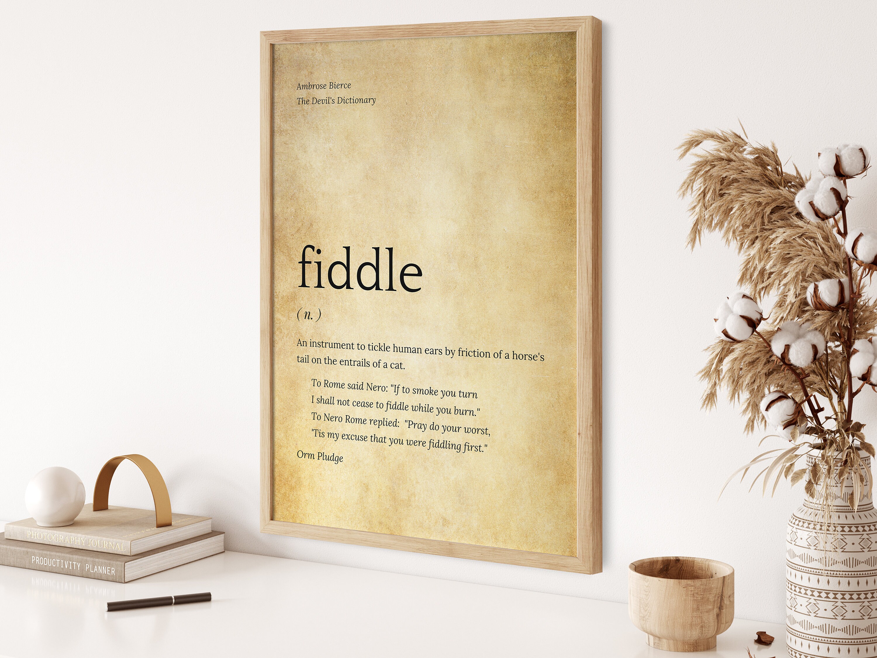 Fiddle Definition Quote Joke Printable Wall Art Violin Gift Etsy
