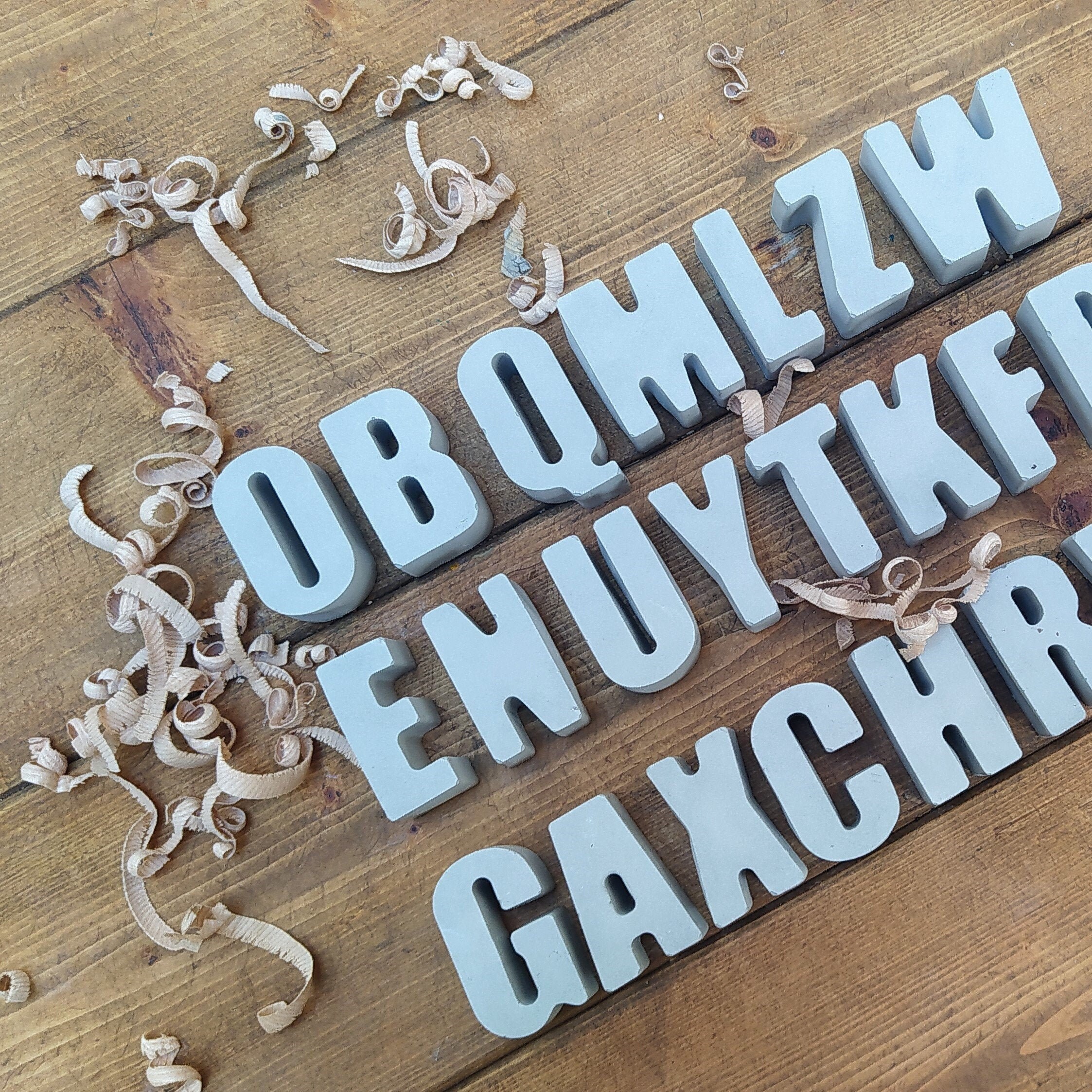 Concrete Letters Amazing Personalised Initials Concrete Etsy