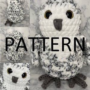Speckles the snowy owl amigurumi - crochet pattern