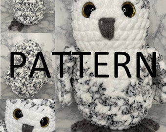 Speckles the snowy owl amigurumi - crochet pattern