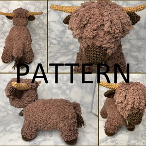 Crochet Highland Cow Amigurumi Pattern