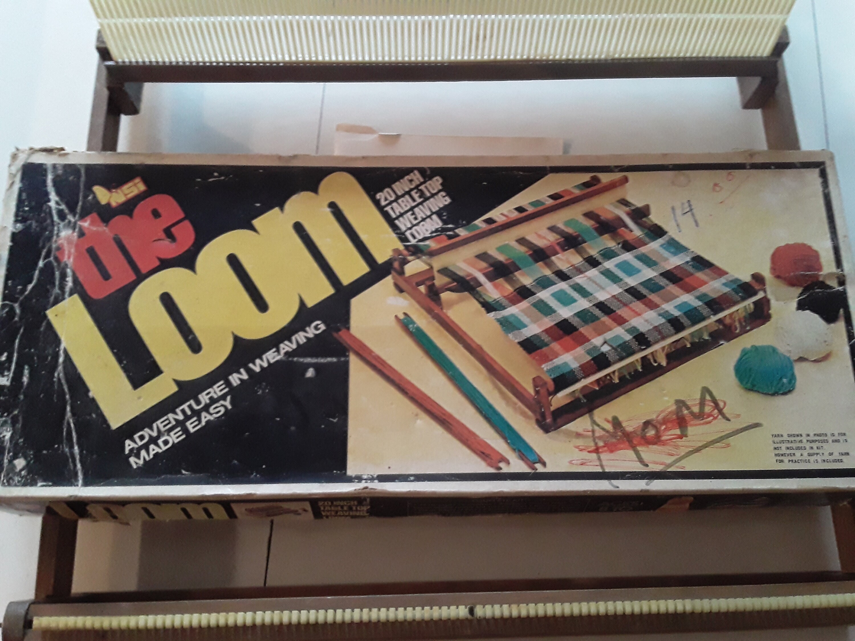 NSI "The Loom" Vintage wooden 20" tabletop weaving loom Weaving Crafts