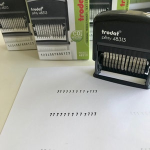 Self-Inking 13 band numbering stamp - reinkable
