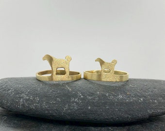 Dog Ring, Animal Ring, Brass Rings, Silver Ring, Handmade Ring, Rings for women, Adjustable ring, Gift for her