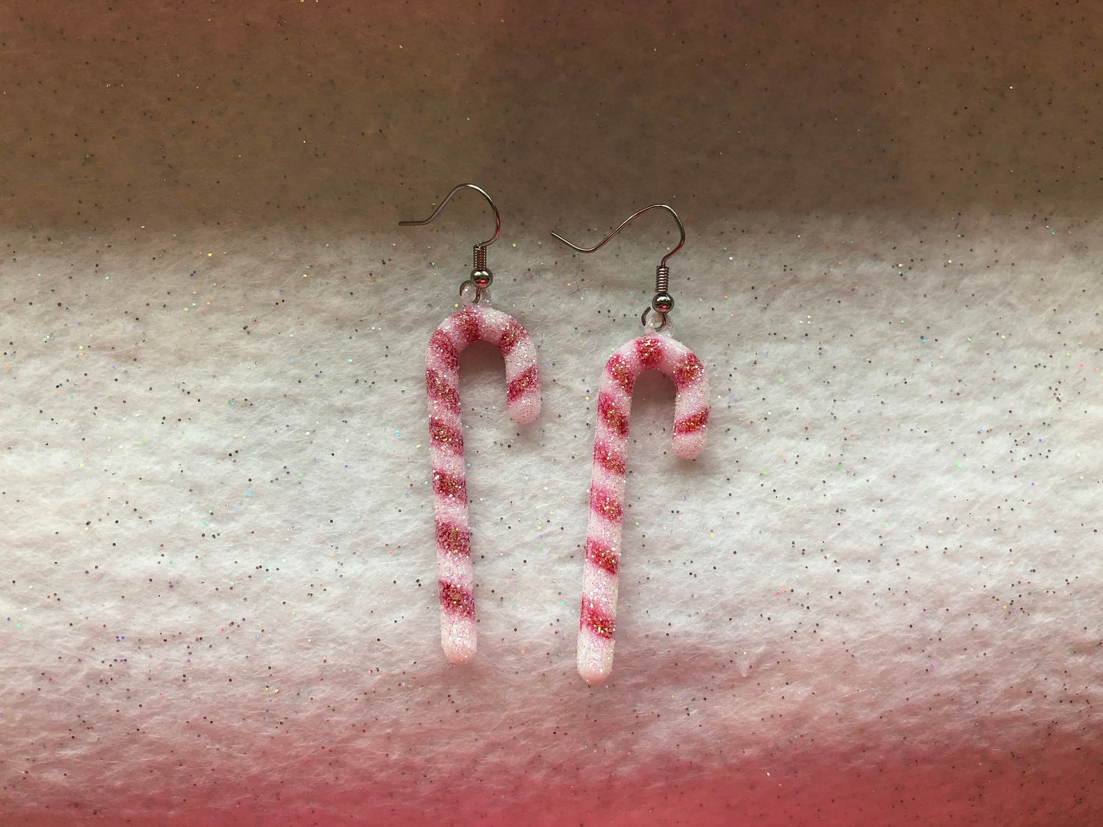 Candy Cane Earrings Etsy