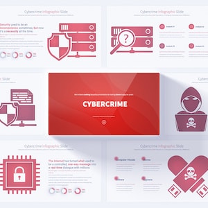 Cybercrime PowerPoint Presentation Template, cyber attacks power point presentation template, data security Presentation Template