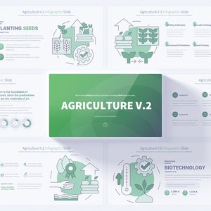 Modello di presentazione PowerPoint per l&#39;agricoltura, modello di presentazione per agricoltura, allevamento, terra, power point