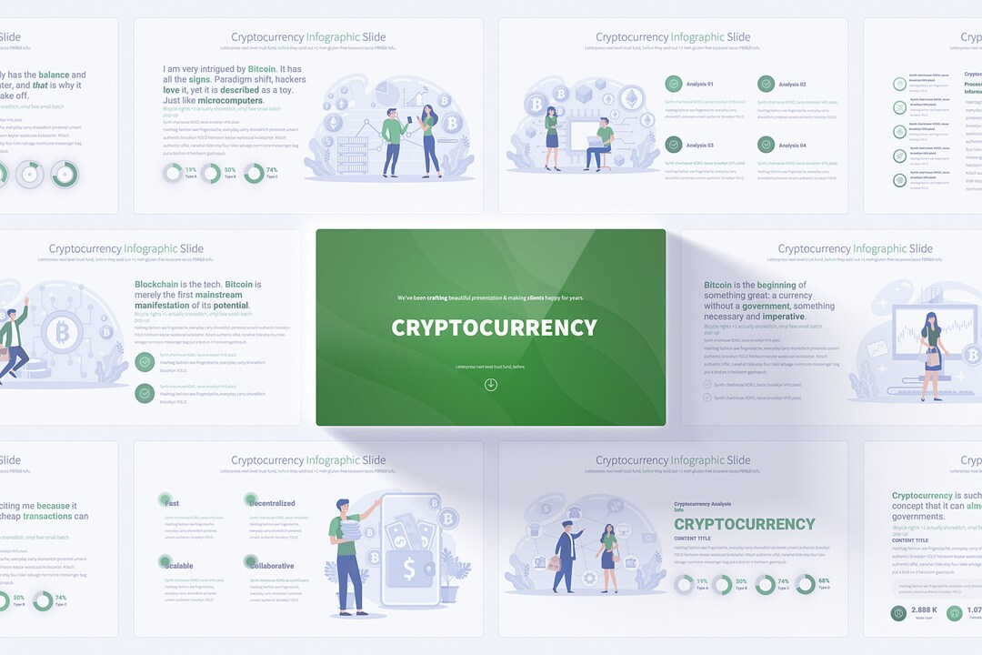 Cryptocurrency Powerpoint Presentation Template, Bitcoin, Etherium ...