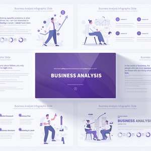 Business Analysis PowerPoint Presentation Template | Illustrated Characters for Business Analysis