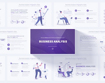 Business Analysis PowerPoint Presentation Template, business analysis power point illustration characters presentation template