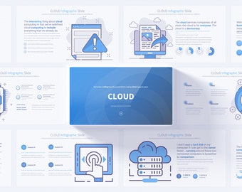 CLOUD PowerPoint Presentation Template | Comprehensive Cloud Computing & Services Slide Deck