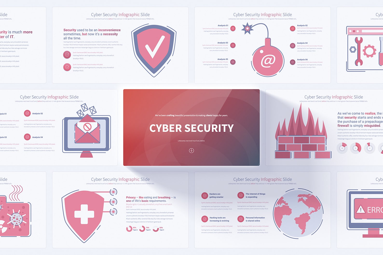 Cyber Security Powerpoint Infographics Slides, Cybersecurity, Computer ...