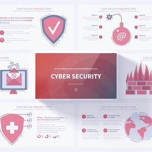 Cyber Security PowerPoint Infographics Slides, cybersecurity, computer security, internet security, information security