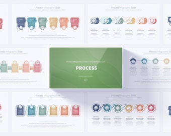 Business Process Timeline PowerPoint Template, Visual Workflow Slides for Professional Presentations, Slide Deck Professional Strategies