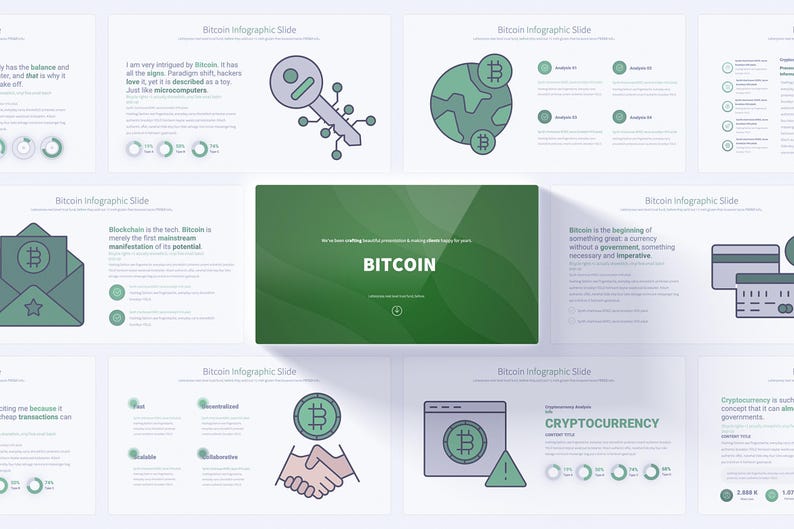 Bitcoin Powerpoint Template | Slides for Cryptocurrency and Blockchain ...