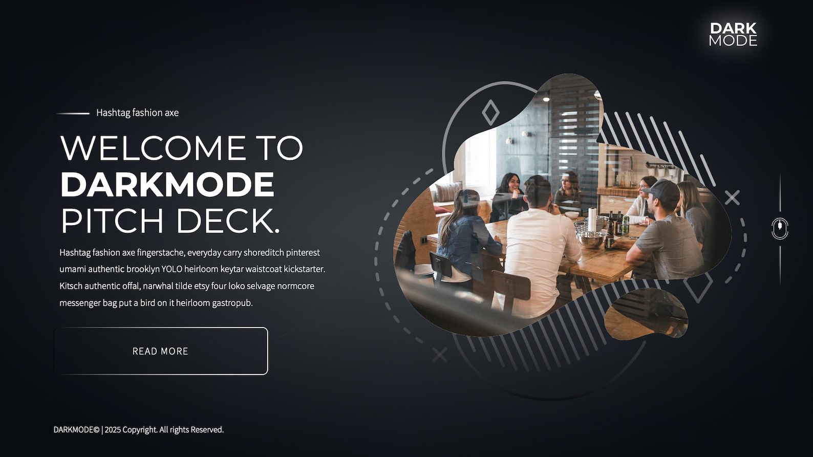 Dark Mode Pitch Deck Powerpoint Template | Professional Dark Theme ...