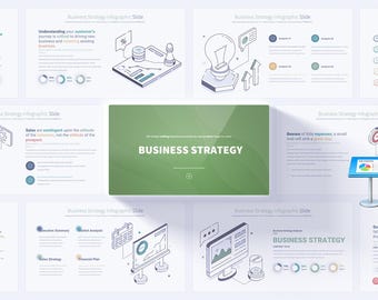 Comprehensive Business Strategy Keynote Infographics | Strategic Planning and Performance | Business Strategy Keynote Template
