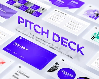 Pitch Deck PowerPoint Template 35 Editable Slides, Infographics Charts for Startup Pitches, Investor Presentations & Business Proposals