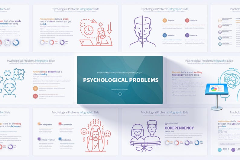Psychological Problems Keynote Template Mental Health and Therapy