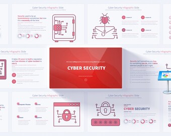 Cyber Security Keynote Infographics Slides | Computer, Internet, and Information Security Presentation Template