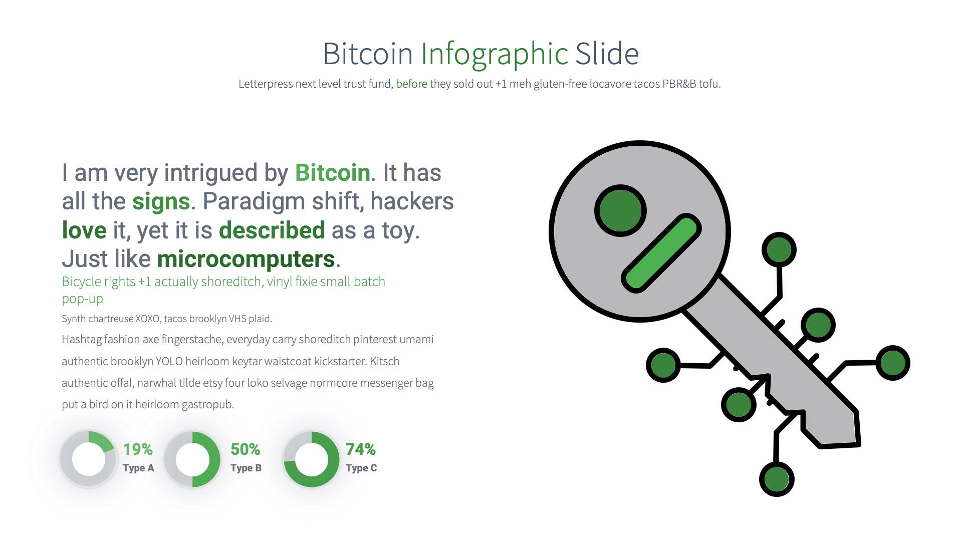 ビットコイン PowerPoint テンプレート | 暗号通貨とブロックチェーンのプレゼンテーション用スライド | 暗号通貨とデジタル金融